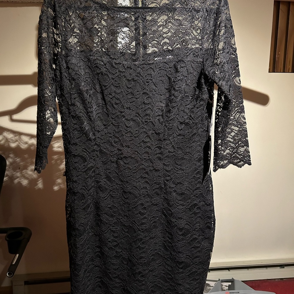 Jennifer Lopez black lace dress, new with tags and never worn, size 12